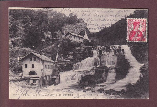 Chute de l'Orbe au DAY près Vallorbe - 1911
