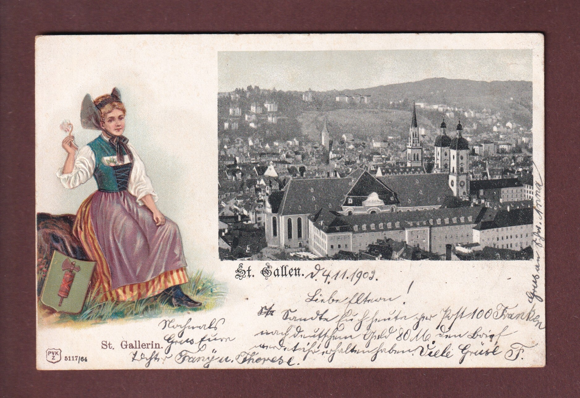 ST. GALLEN - St. Gallerin - 1902 Präge
