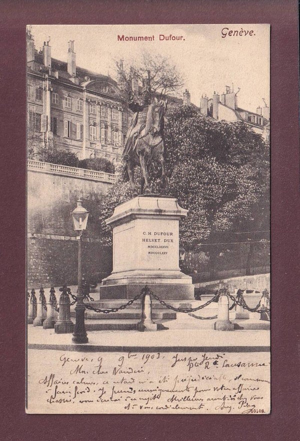 GENEVE - Monument Dufour - 1903