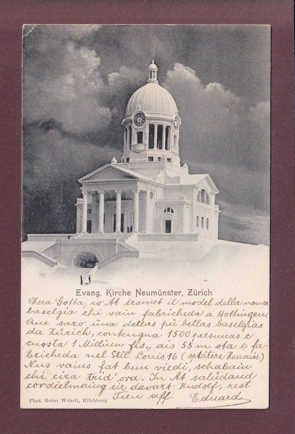 ZÜRICH - Evang. Kirche Neumünster - 1902