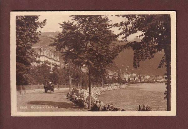 MONTREUX - Quai - Attelage - 1913