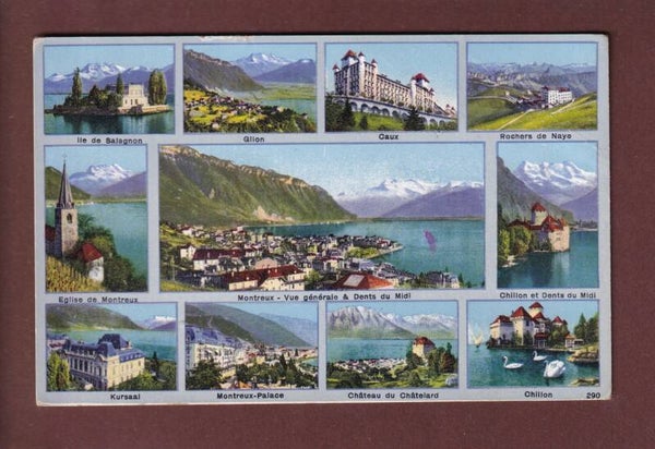 MONTREUX et environs - 11 images - 1931 // pli //