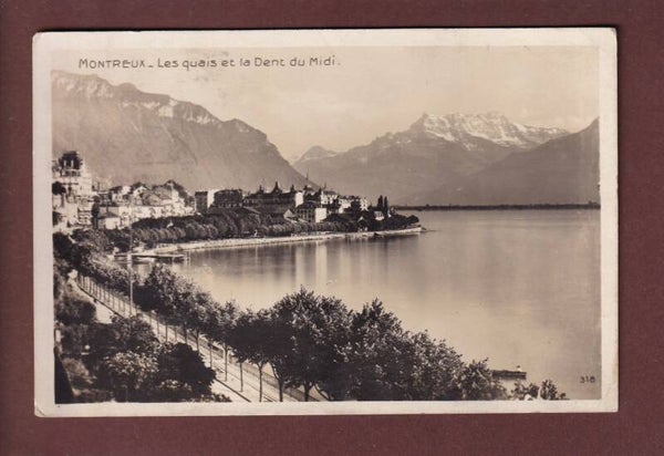MONTREUX - Quai et Dents du midi - 1926