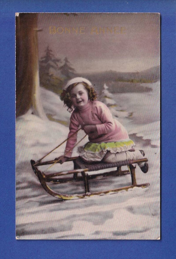 NOUVEL AN - Enfant - Neige - 1910