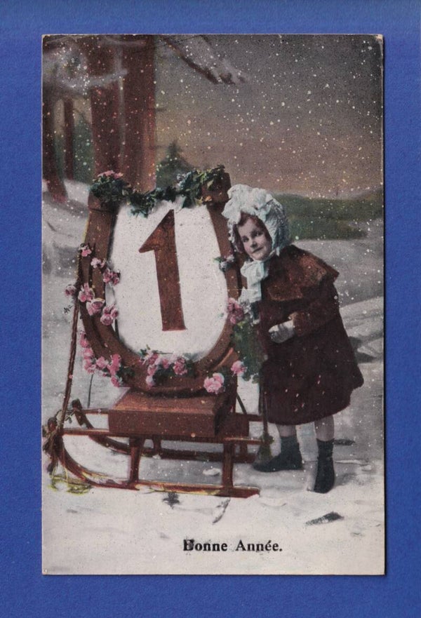 NOUVEL AN - Enfant - Neige - 1909