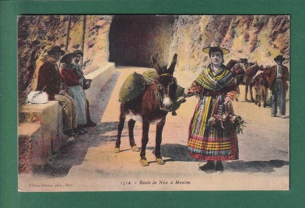 Route de NICE à MENTON - Âne