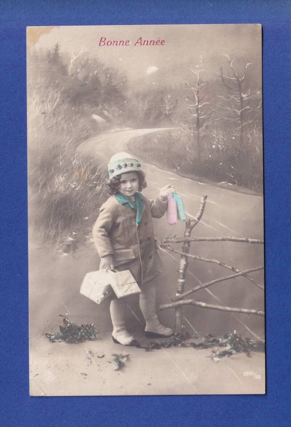 NOUVEL AN - Enfant - Neige - 1914
