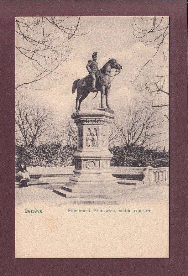GENEVE - Monument Brunswick - Statue équestre