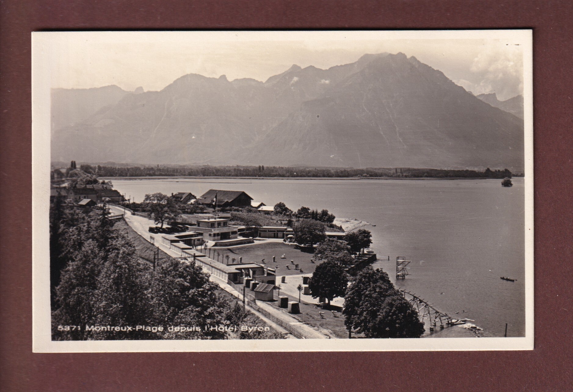 MONTREUX-PLAGE depuis l'Hôtel Byron