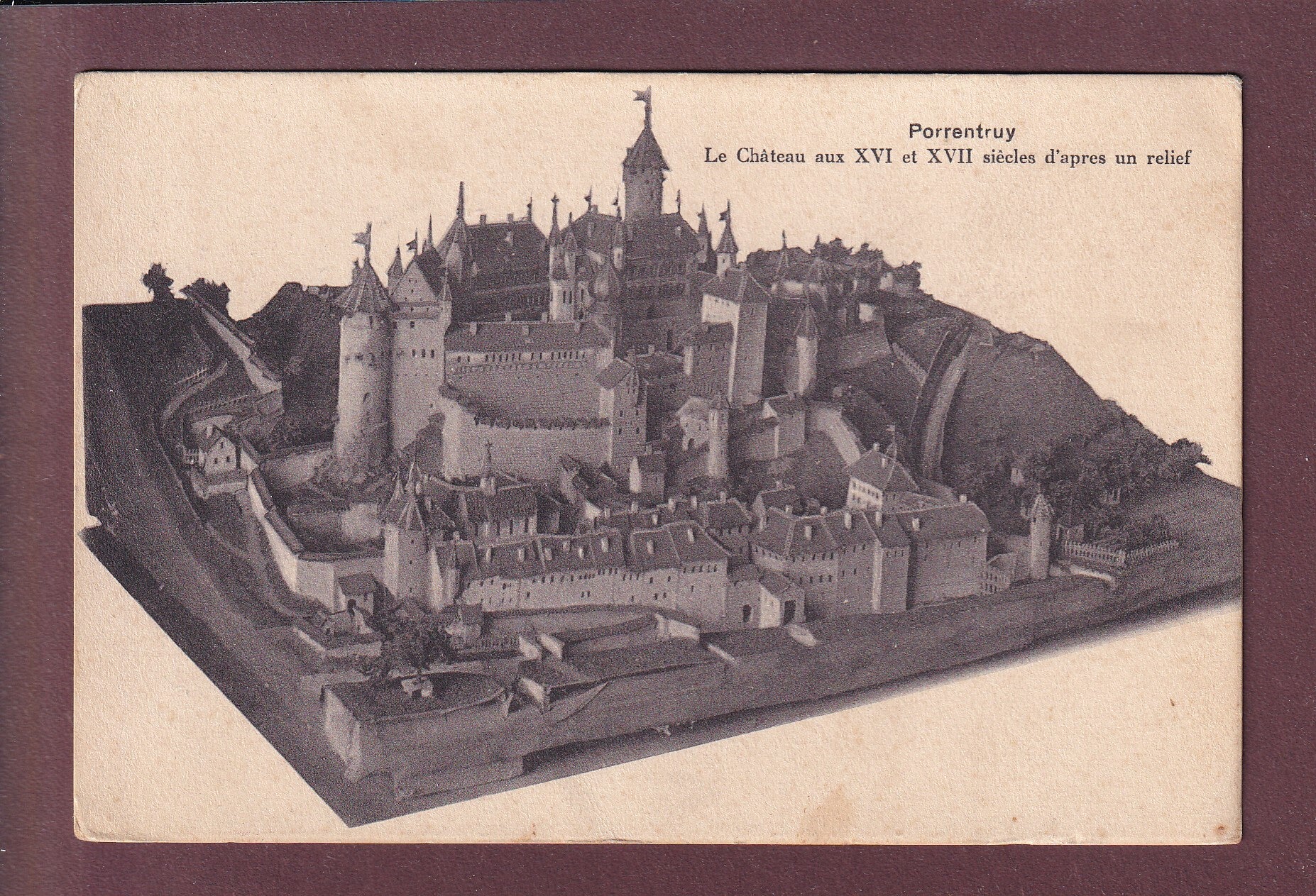 PORRENTRUY - Relief du Château - 1915 Feldpost