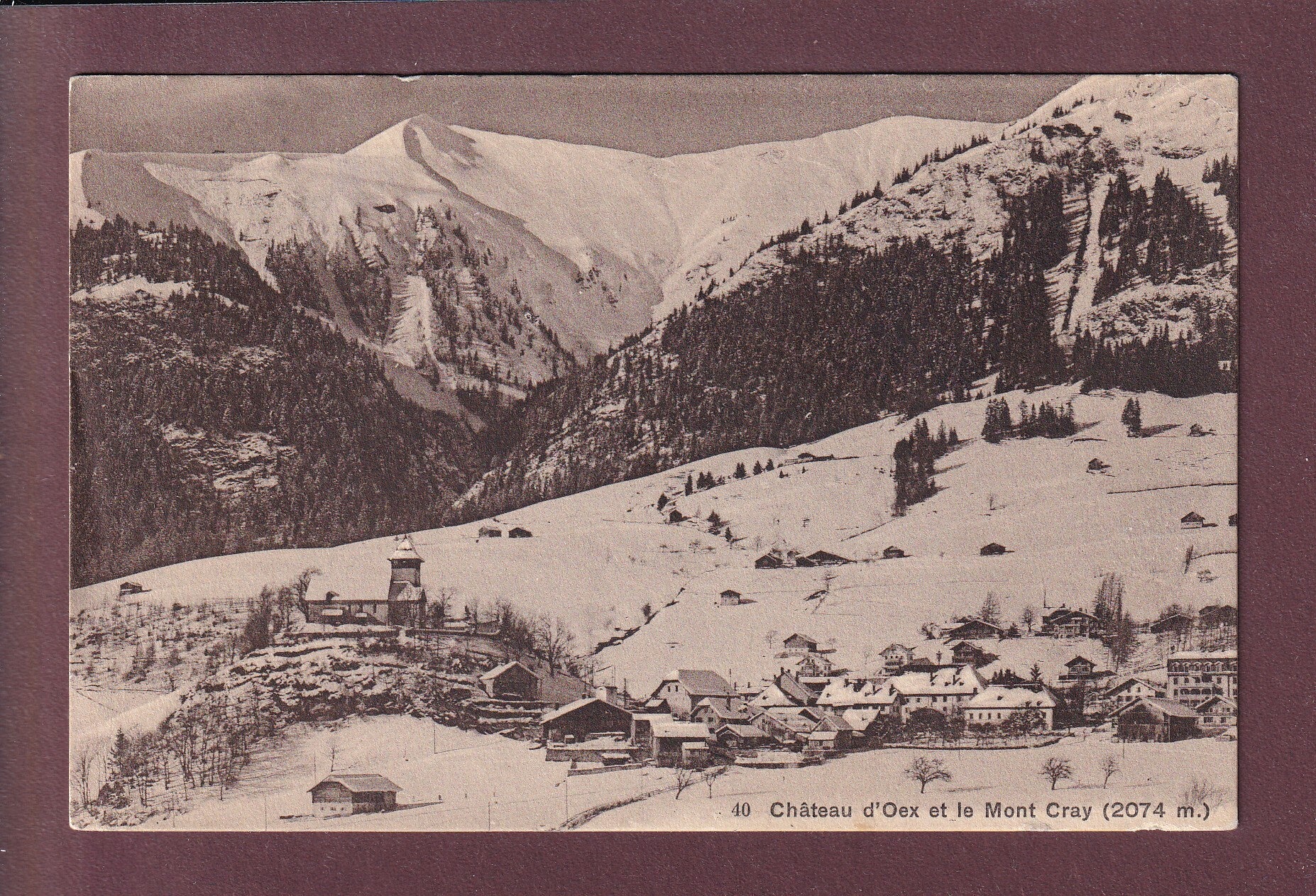 CHÂTEAU D'OEX et le MONT CRAY - 1917