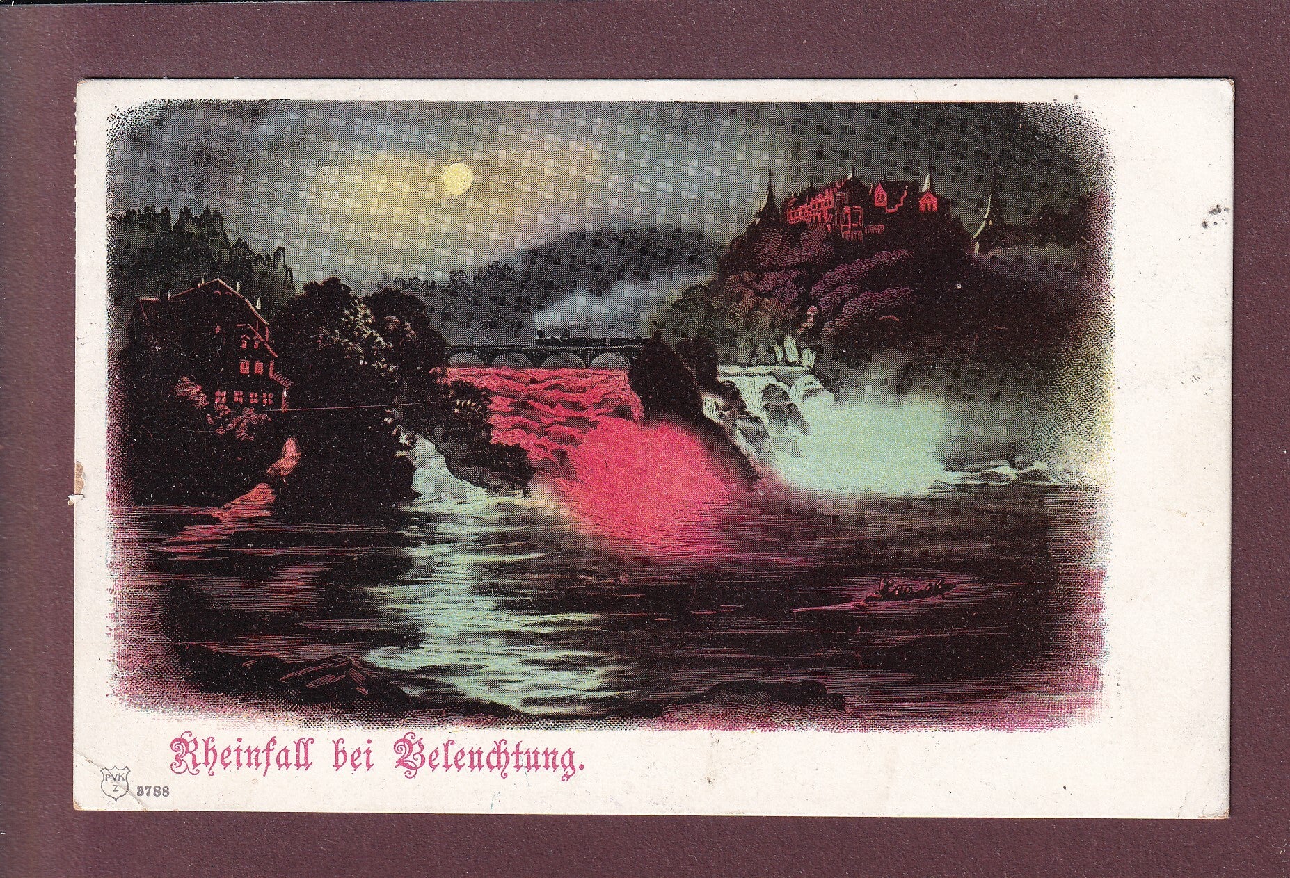 RHEINFALL bei Beleuchtung - 1905 // Eckbug //
