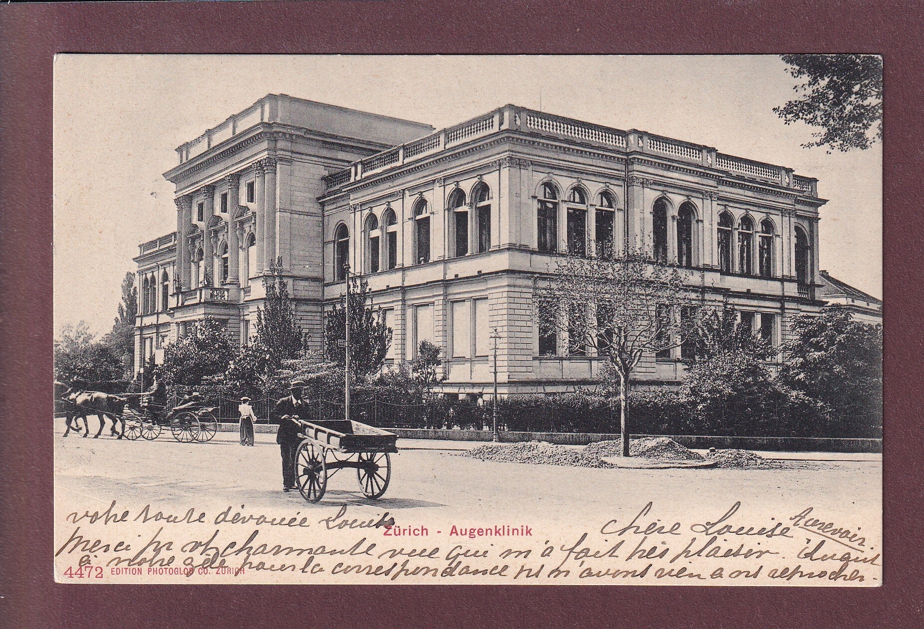 ZÜRICH - Augenklinik - 1905