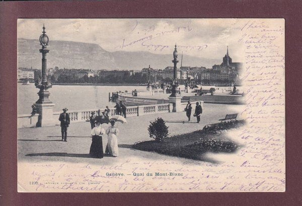 GENEVE - Quai du Mont-Blanc - Animation - 1902