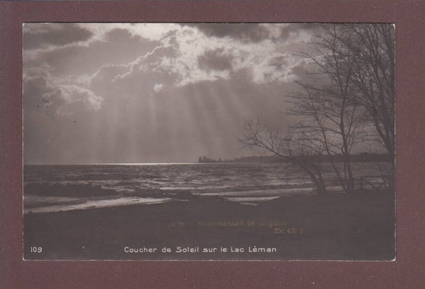 LAC LEMAN - Coucher de soleil - 1913