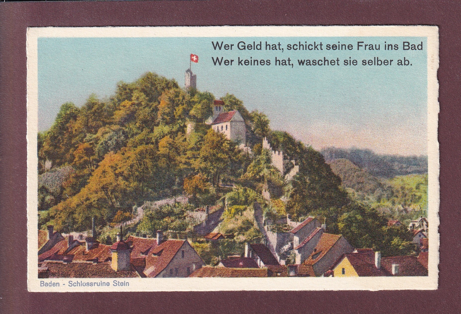 BADEN - Schlossruine Stein - 1958