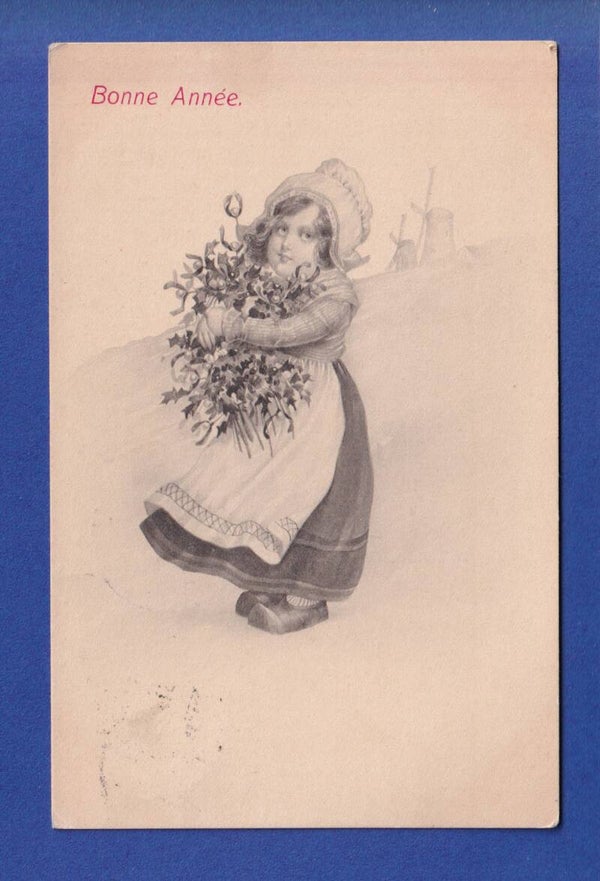 NOUVEL AN - Enfant - Gui - 1908