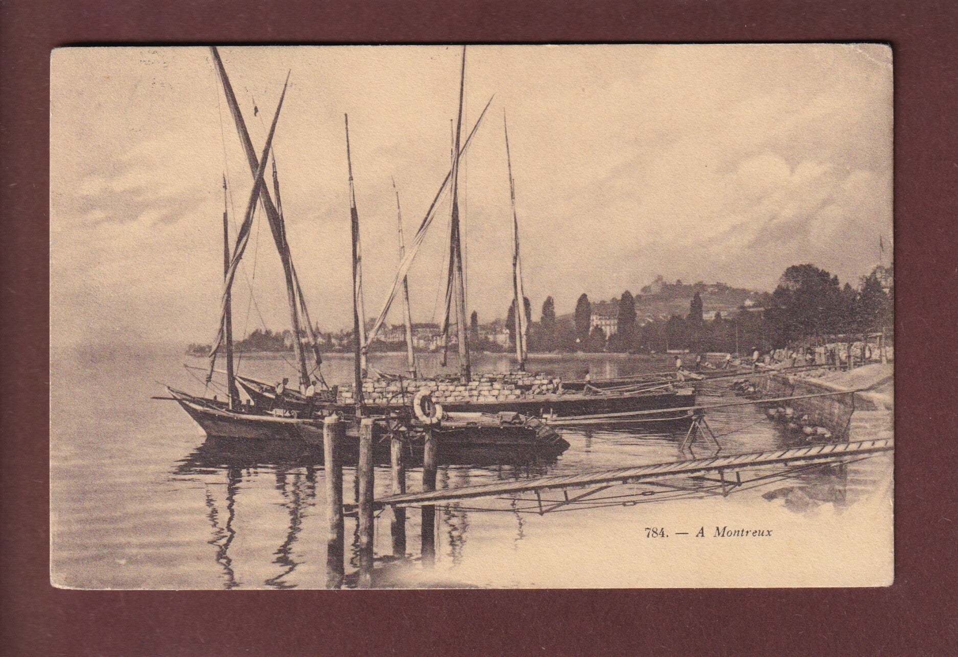 MONTREUX - Barques du Léman - 1911