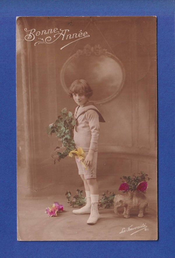NOUVEL AN - Enfant - Fleurs - 1922