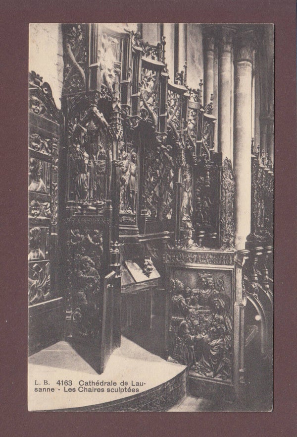 LAUSANNE - Cathédrale - Chaires - 1911