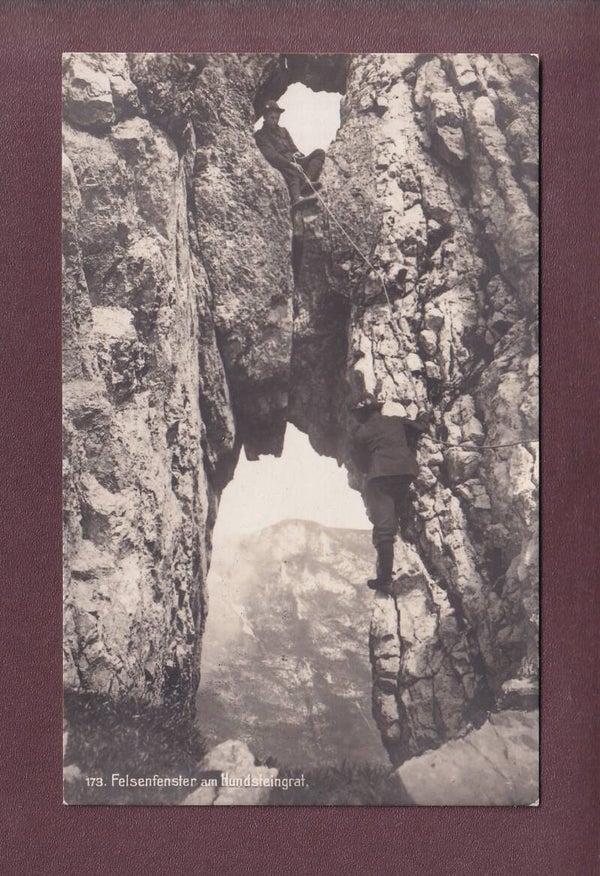 Felsenfenster am HUNDSTEINGRAT - Mann - 1916