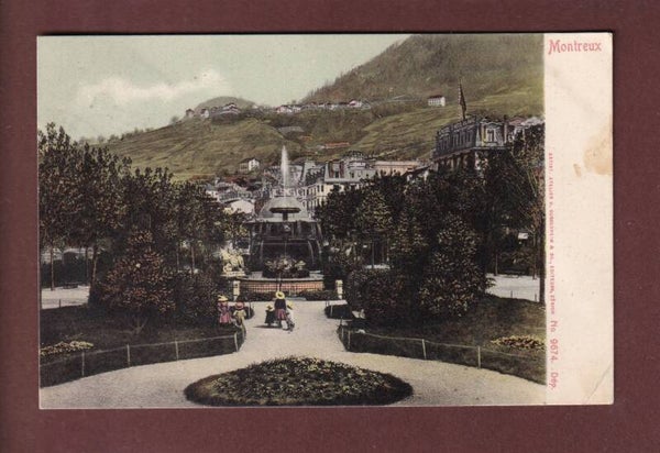 MONTREUX - Jardin - 1910 // pli d'angle //