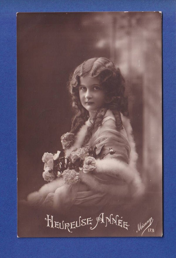 NOUVEL AN - Enfant - Fleurs - 1915