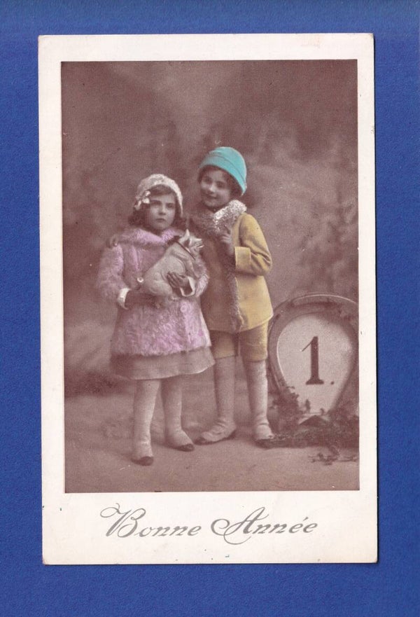 NOUVEL AN - Enfants - Cochon - 1923