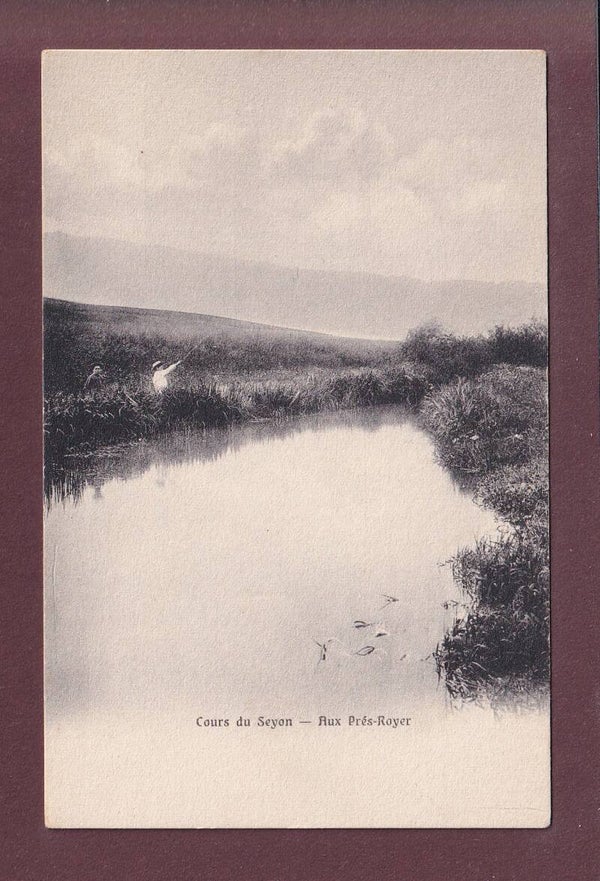 Cours du SEYON - Aux Prés-Royer - Pêcheur