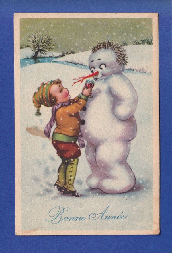 NOUVEL AN - Enfant - Bonhomme de neige