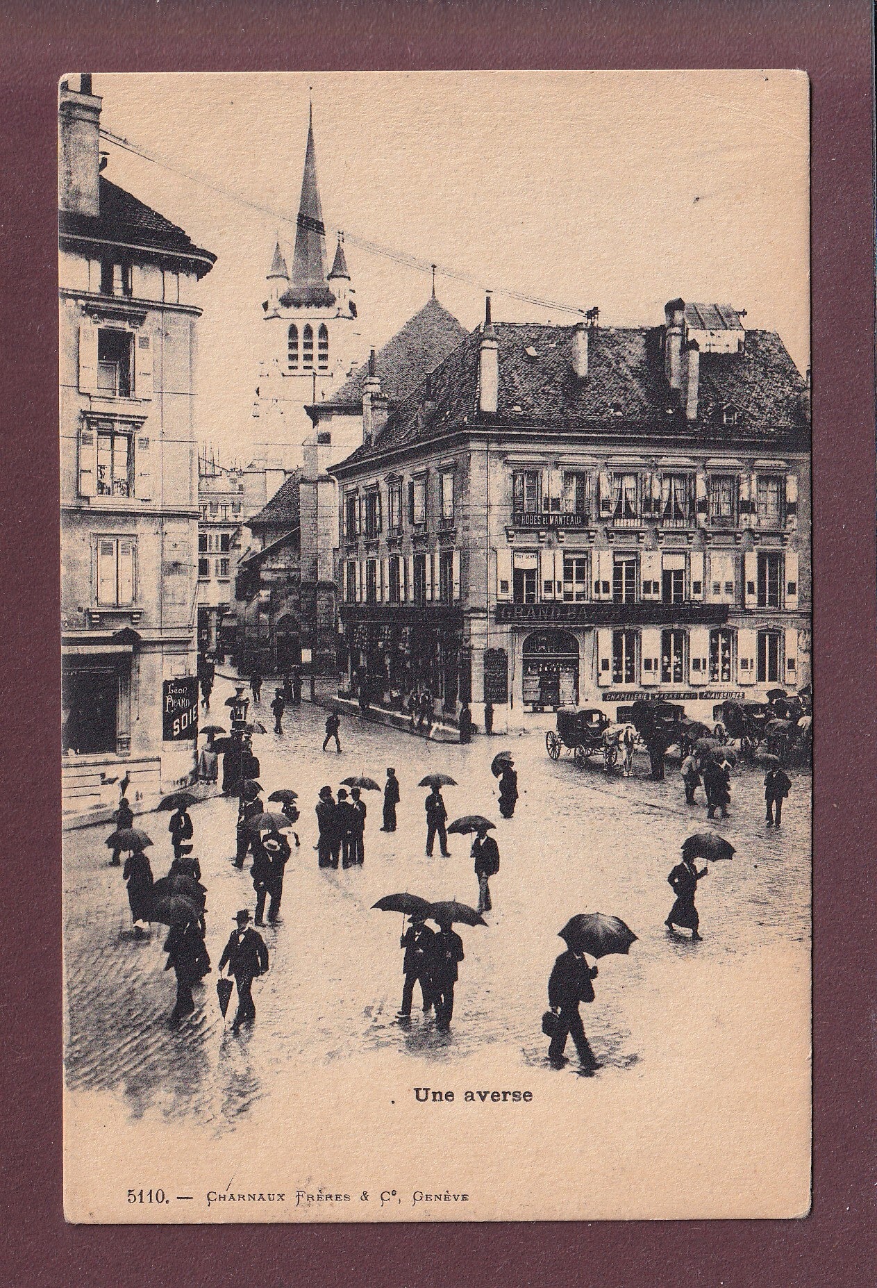 GENEVE - Pluie - Grand Bazar - Charnaux Frères