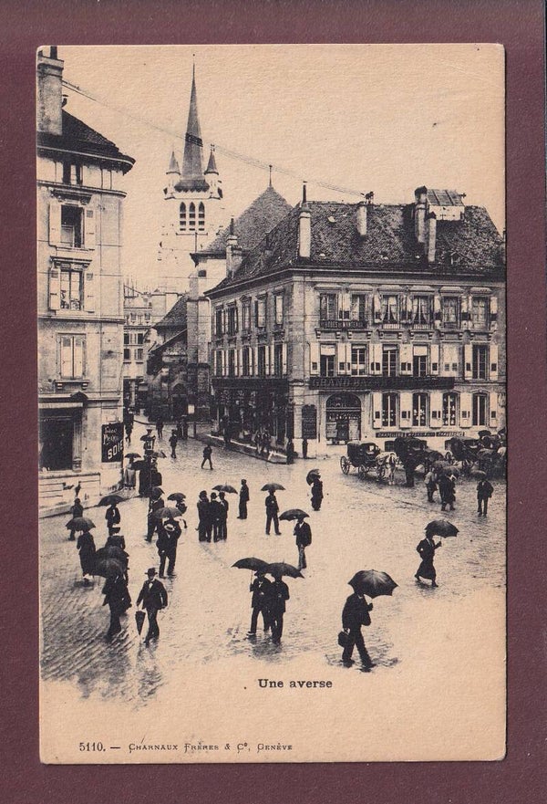 GENEVE - Pluie - Grand Bazar - Charnaux Frères