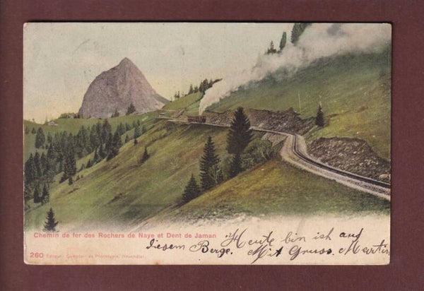 Chemin de fer des ROCHERS DE NAYE - Dent de Jaman - 1903