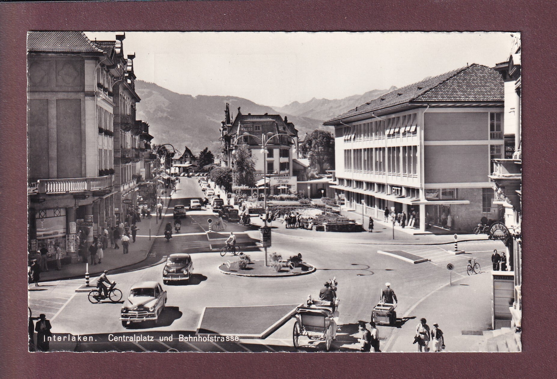 INTERLAKEN - Centralplatz - Bahnhofstrasse - 1961