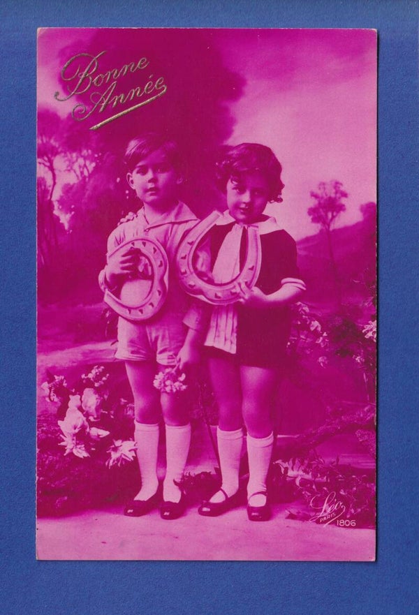 NOUVEL AN - Enfants - Fer à cheval - 1932
