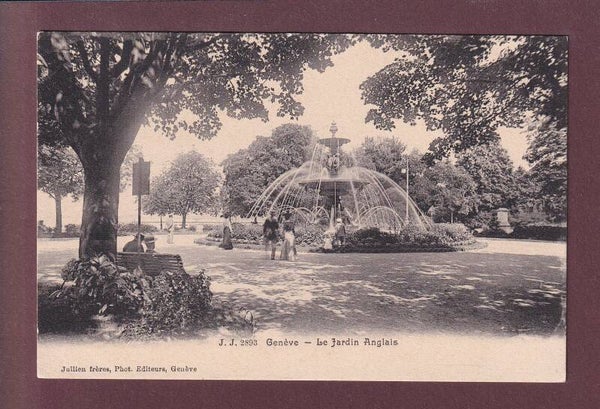 GENEVE - Jardin Anglais - Fontaine