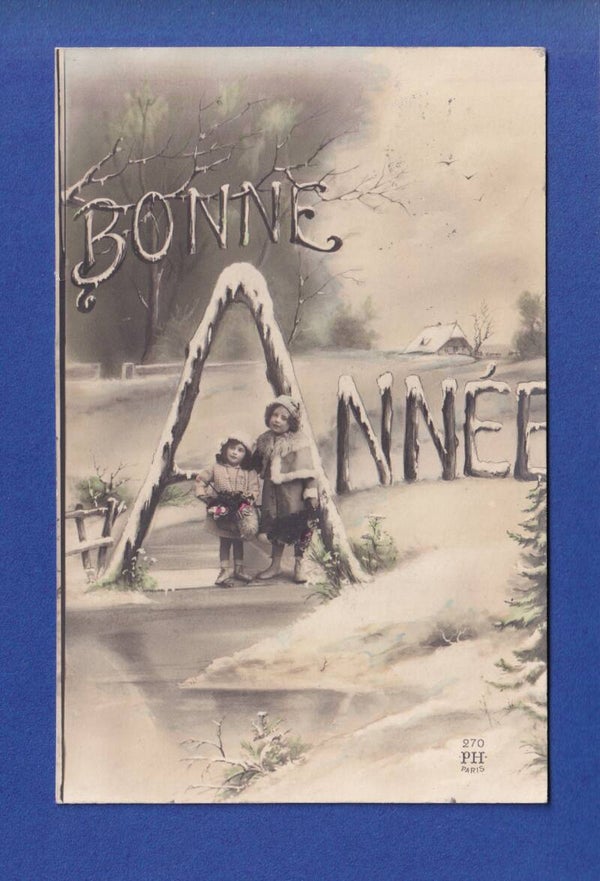 NOUVEL AN - Enfants - Neige - 1913