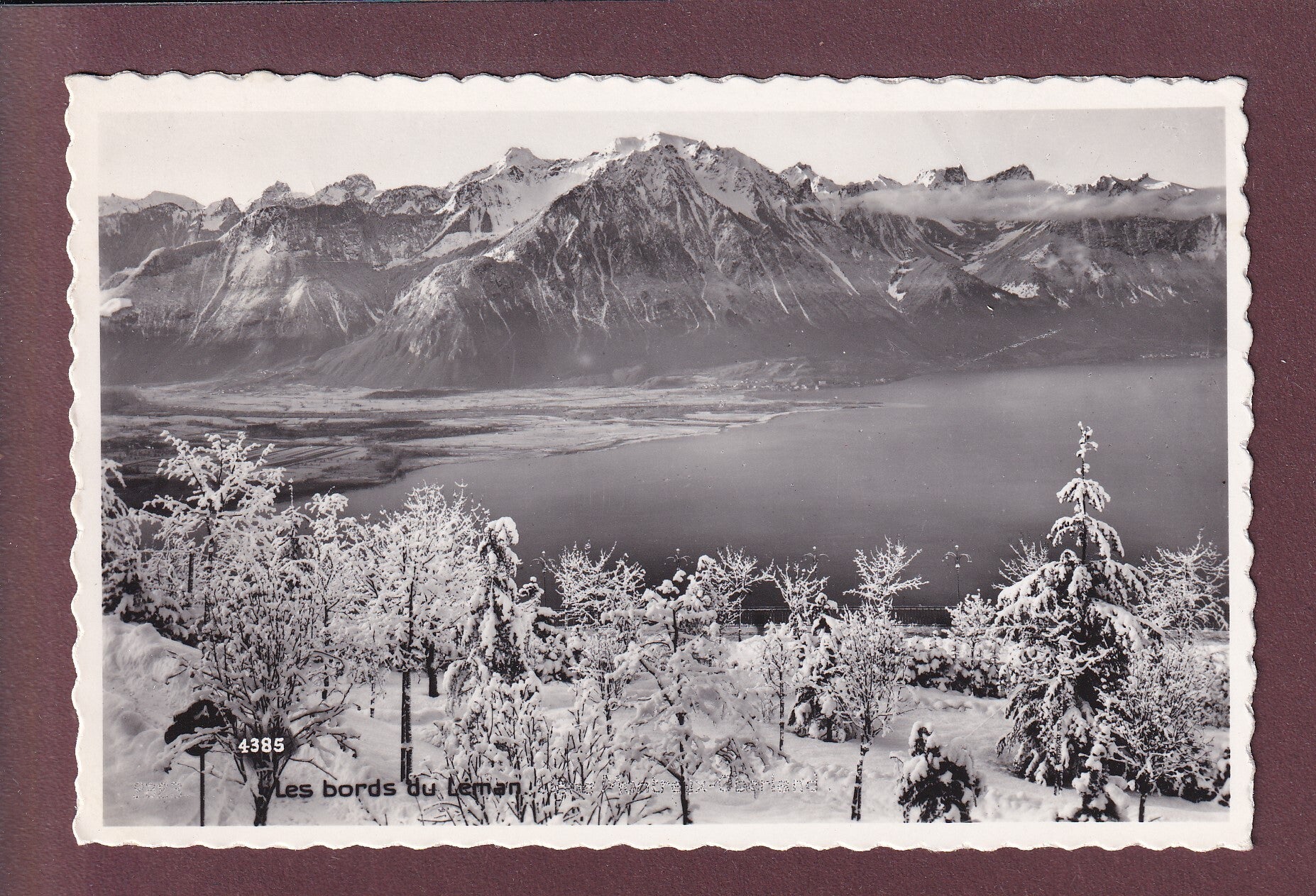 Bords du LEMAN sous la neige - 1953