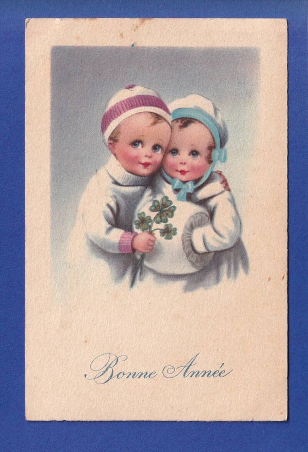 NOUVEL AN - Enfants - Trèfles - 1924
