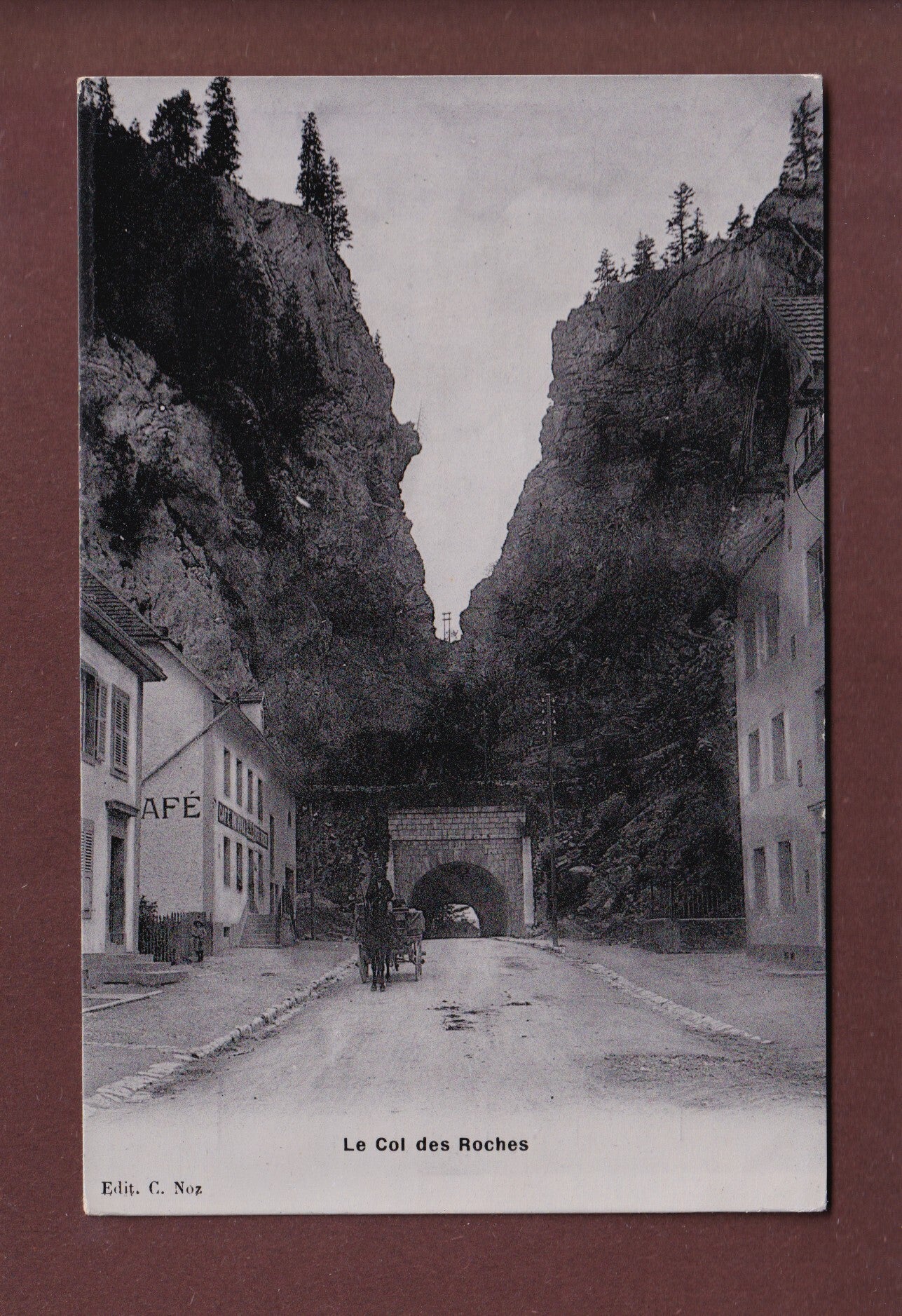 COL DES ROCHES - Attelages - 1912 surface glacée