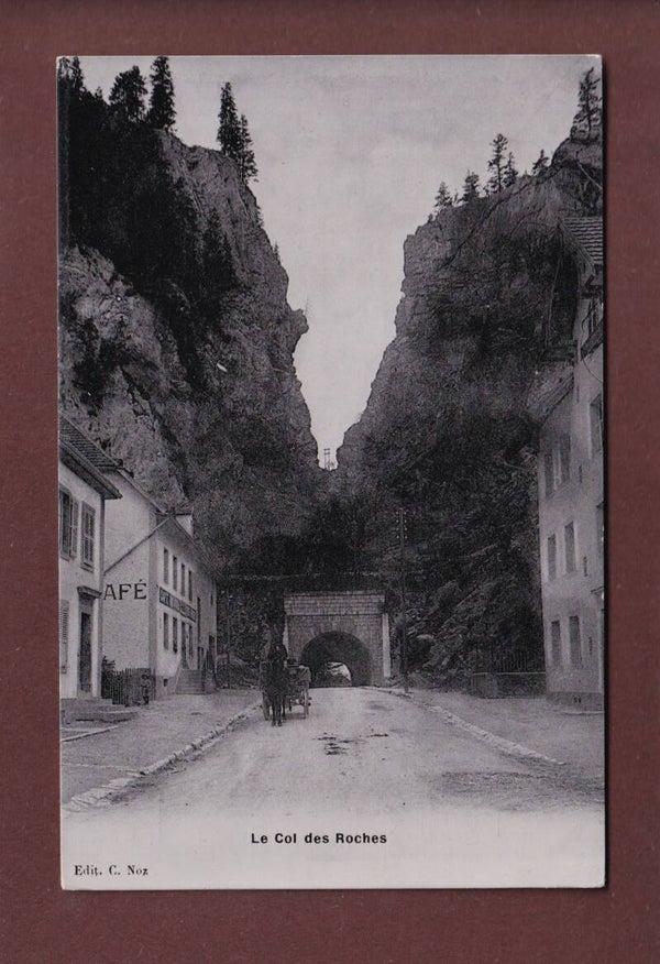COL DES ROCHES - Attelages - 1912 surface glacée