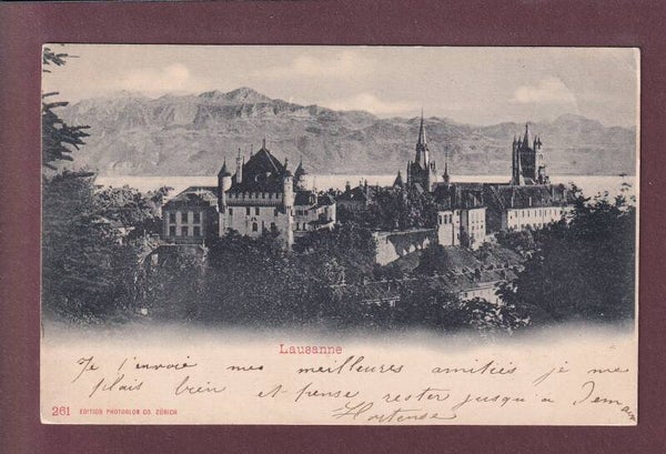 LAUSANNE - Château - Cathédrale - 1899