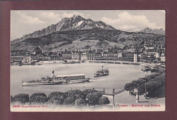 LUZERN - Bahnhof - Pilatus - Schiff - 1906