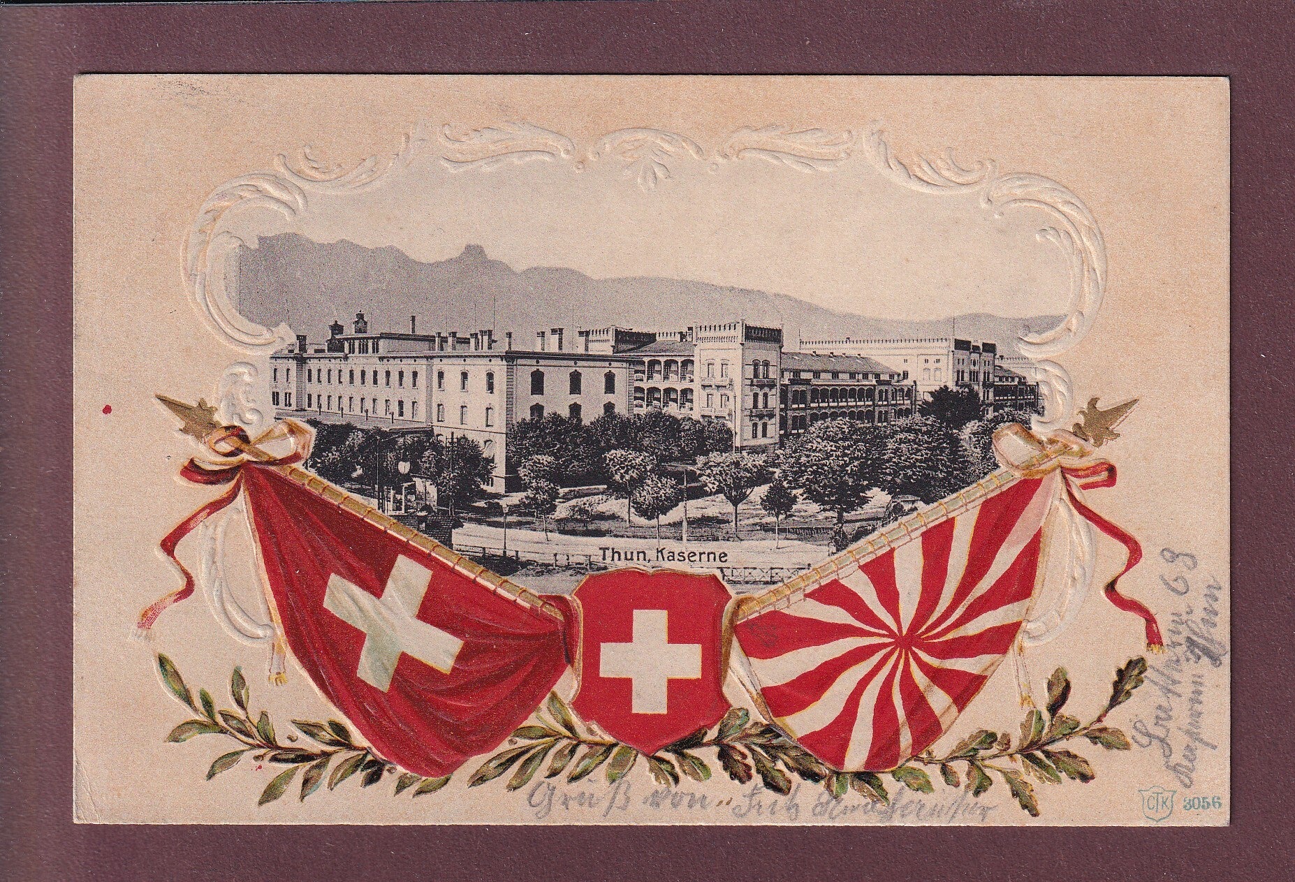 THUN - Kaserne - Präge - 1906 // kleiner Eckbug //
