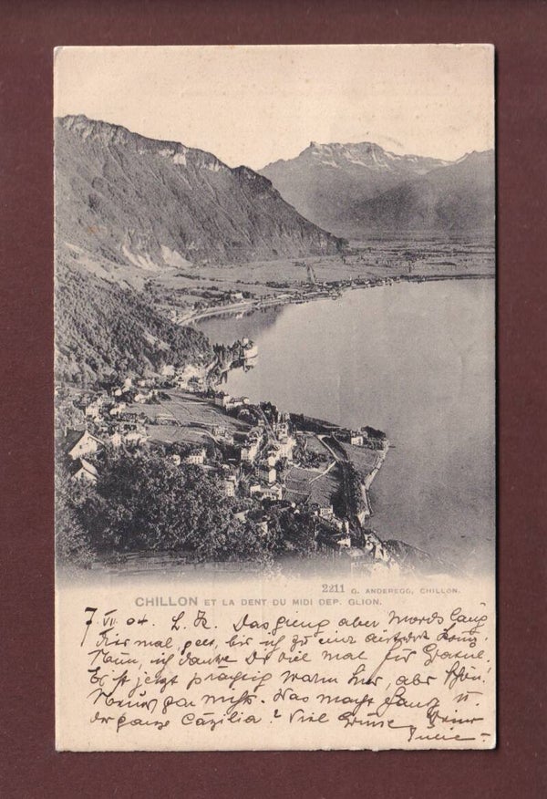 CHILLON vu de GLION - 1904
