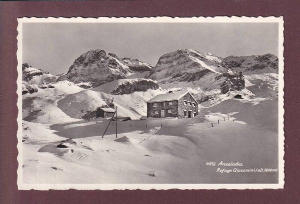 ANZEINDAZ en hiver - Refuge Giacomini - 1960