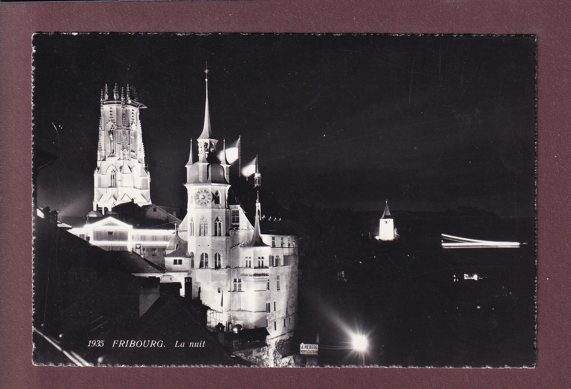 FRIBOURG de nuit - 1962