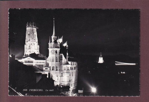 FRIBOURG de nuit - 1962
