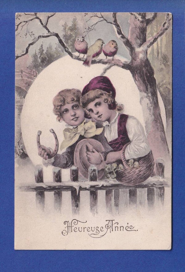 NOUVEL AN - Enfants - Oiseaux - 1907