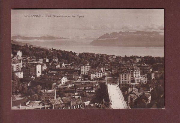 LAUSANNE - Panorama vers le Pont Bessières - 1918